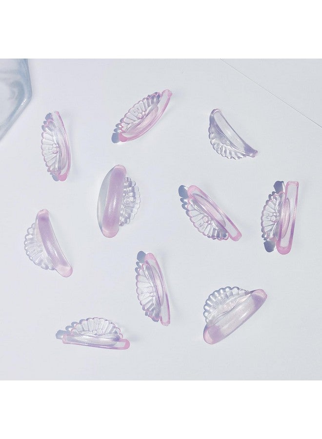 پيرمانيا قضبان رفع الرموش، وسادات رفع الرموش على شكل صدفة من السيليكون السائل، 10 قطع/5 أحجام، مكبس الرموش بدرجة صالون (وردي فاتح) - Image 1