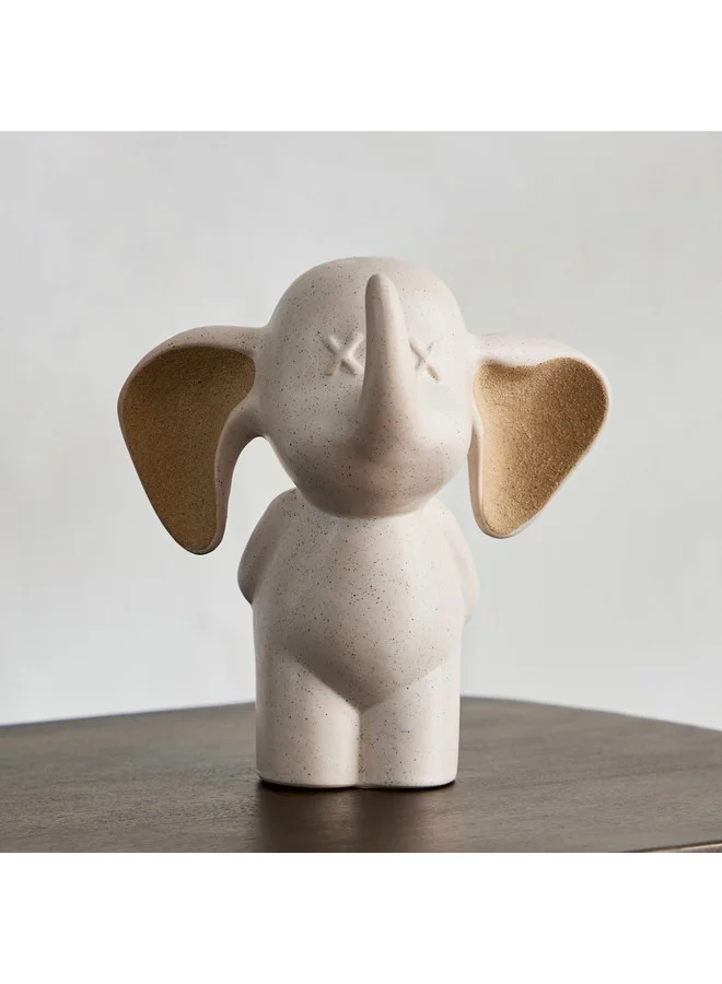 Home Box Blyth Ceramic Double Texture Cute Elephant 15.1 x 11.2 x 16.2 cm