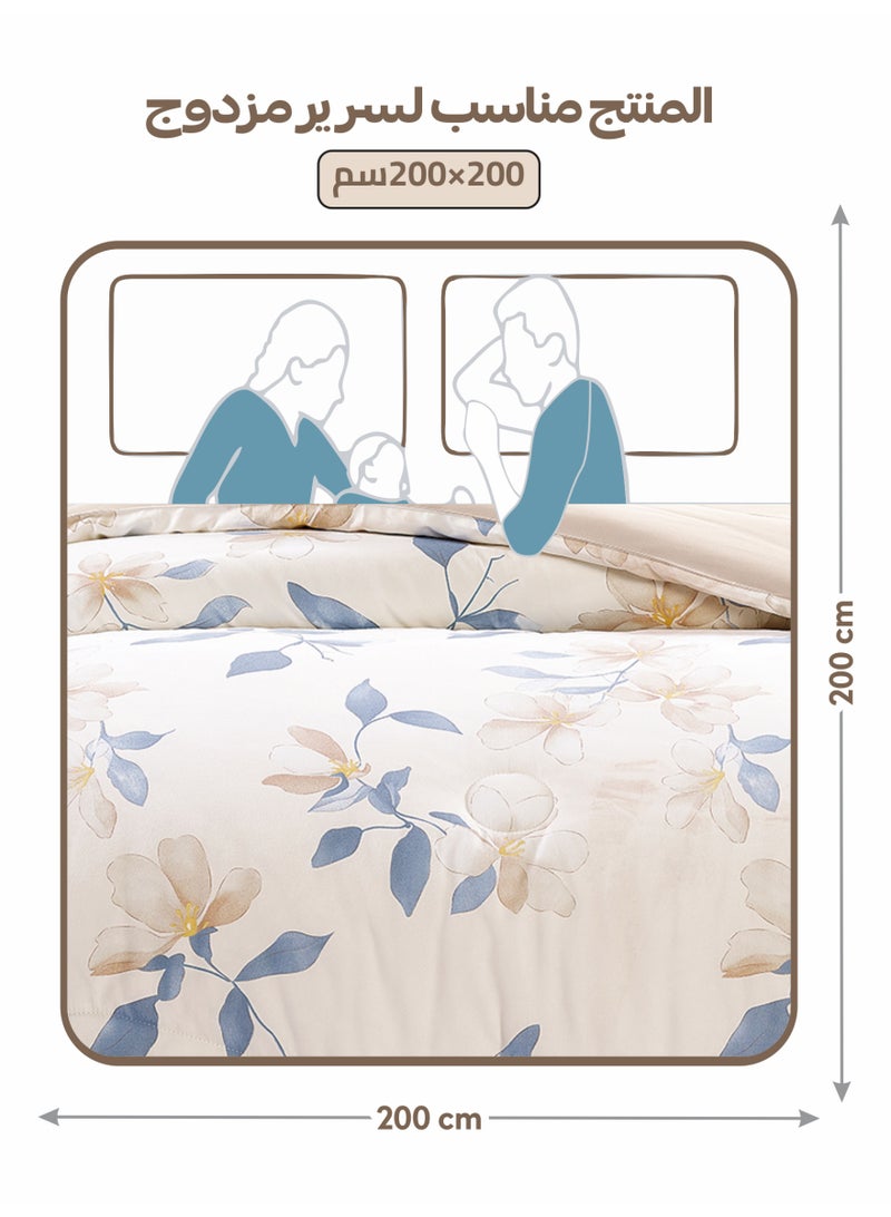 Doona Bedding Comforter Set King Size, Fits 200×200 cm – 6 Pcs Reversible Printed Design – 350 GSM All-Season Comforter – Premium Brushed Microfiber - Image 3