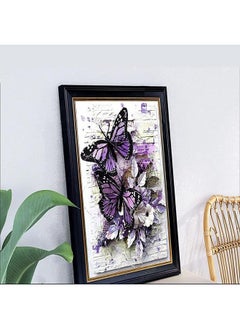 Home Buy HOME BUY Butterfly DIY Acrylic Paint by Number Kit for Adults Kids Beginner Number Painting Kit DIY Canvas Painting by Number. Wall Decoration DIY Painting Kit for Adults, Multicolor (X6471)  - Image 1