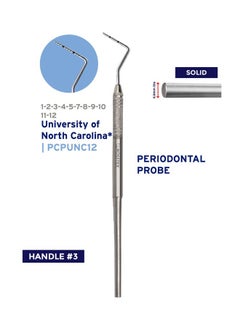 Crosstex Dental Instruments Periodontal Probe University Of North Carolina Single Ended Solid Handle  - Image 1