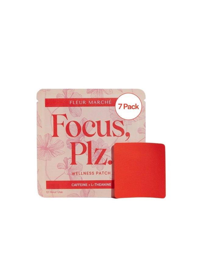 Health & Household - Fleur Marche Focus, Plz. Botanical Patch - Brain Boosting Focus Patch With Caffeine, Lion'S Mane And Other Powerful Nootropics - Highly Bioavailable Wellness - 7 Patches - Image 1