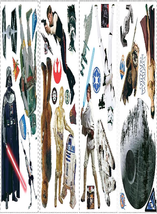 RoomMates Star Wars Classic Peel and Stick Wall Decals, Mutli Color - Image 4