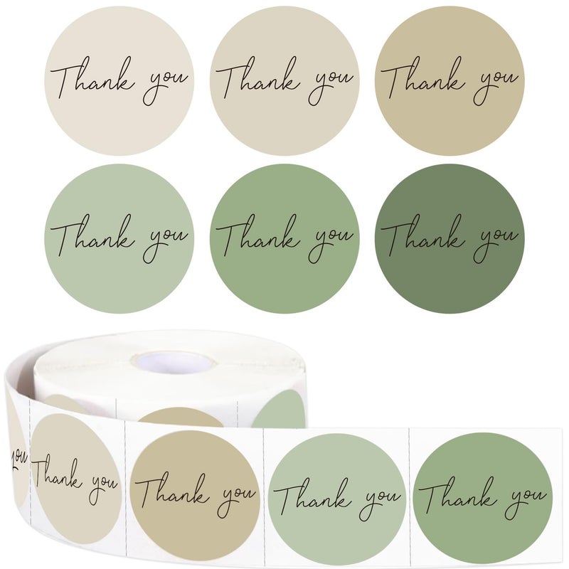 Starboling Thank You Sticker,500pcs 1.5Inch Green Thank You for Supporting My Small Business Stickers,for Supporting My Business Supplies Packing,Envelopes,Gift Wraps and Crafts（Green） - Image 1