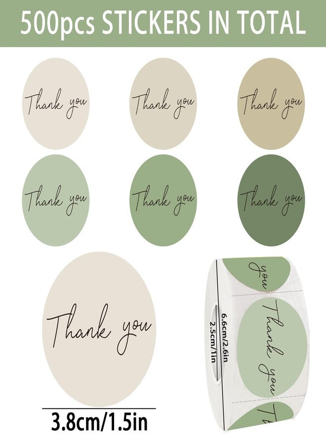 Starboling Thank You Sticker,500pcs 1.5Inch Green Thank You for Supporting My Small Business Stickers,for Supporting My Business Supplies Packing,Envelopes,Gift Wraps and Crafts（Green） - Image 2