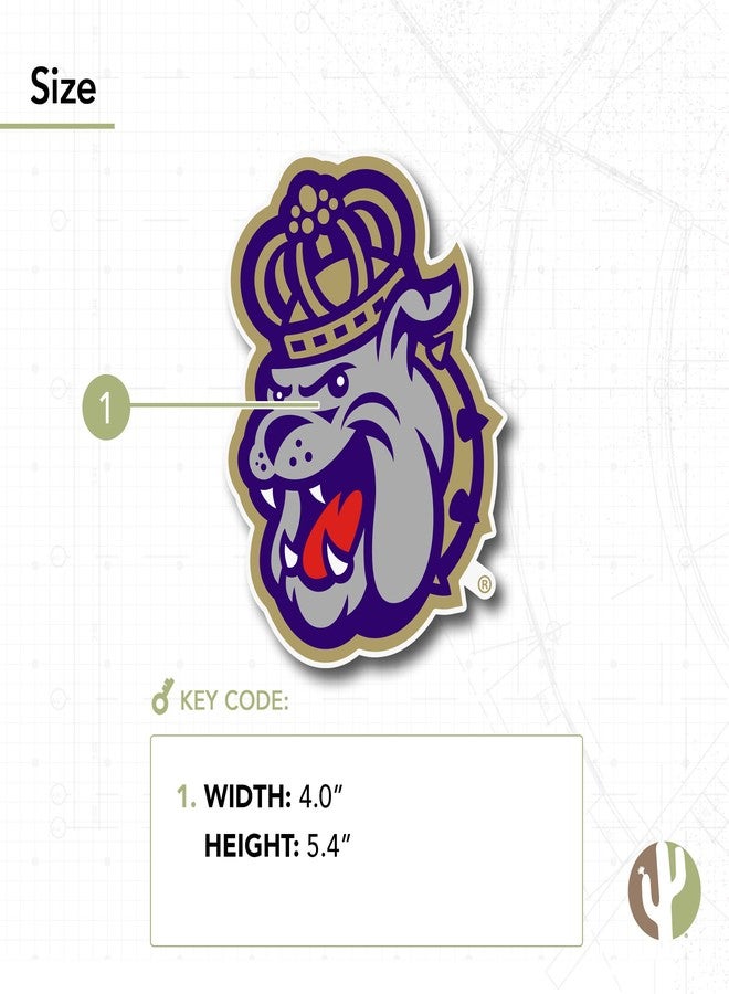 Desert Cactus James Madison University JMU Dukes Vinyl Decal Laptop Water Bottle Car Scrapbook Sticker (IND 006) - Image 3