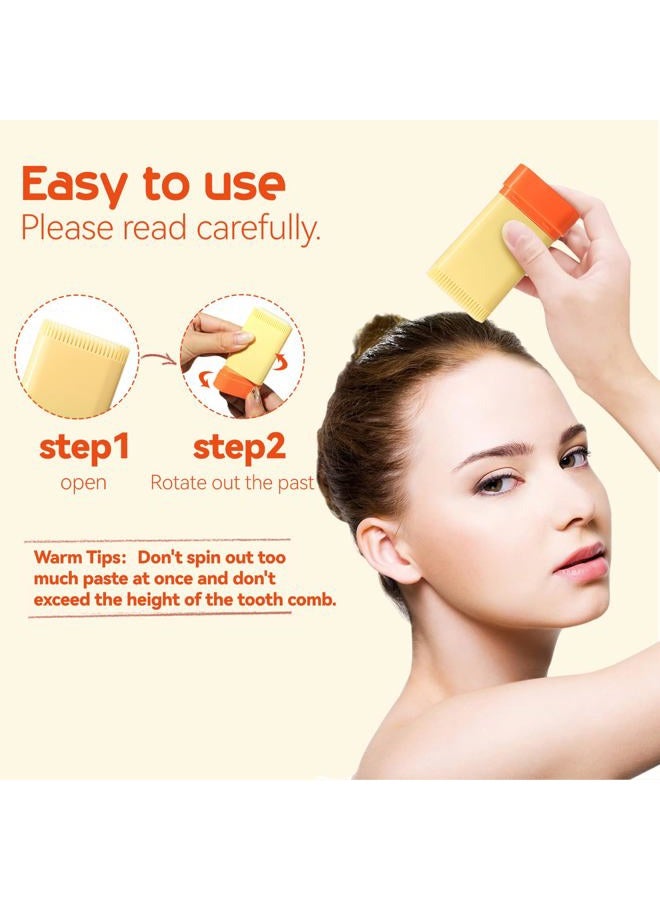MLSMILE عصا شمع الشعر لتسريحات الأطفال، تصميم 2 في 1 مع مشط مدمج، لامع، لشمع الأطفال، مرطب، غير دهني، سهل الاستخدام، مدمج وقابل للحمل - Image 3