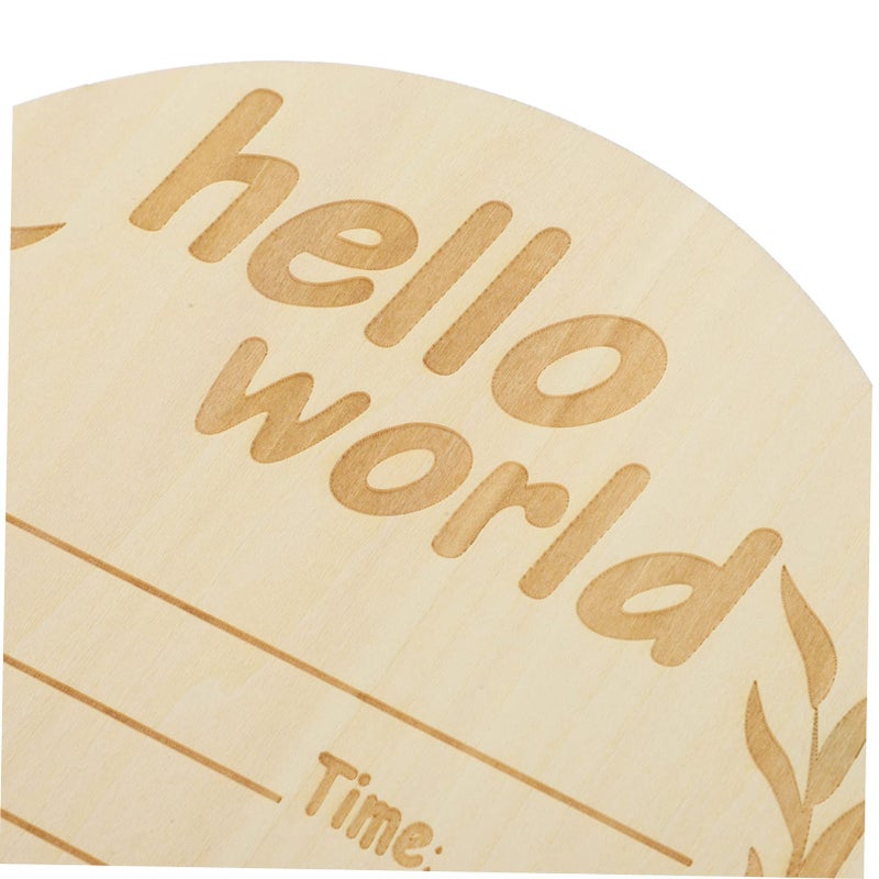 Round Wooden Birth Announcement Sign Personalized Name Board Home Decoration - Image 5
