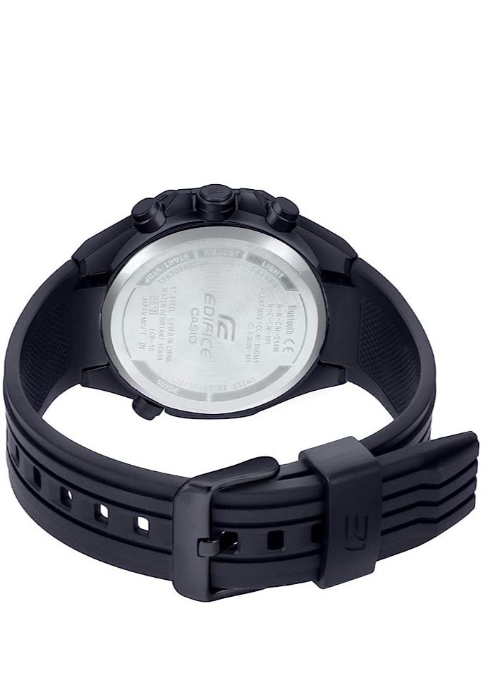 كاسيو ساعة ايديفيس ECB-10PB-1ADF بنظام توصيل بلوتوث انالوج ورقمي من كاسيو, أسود - Image 4