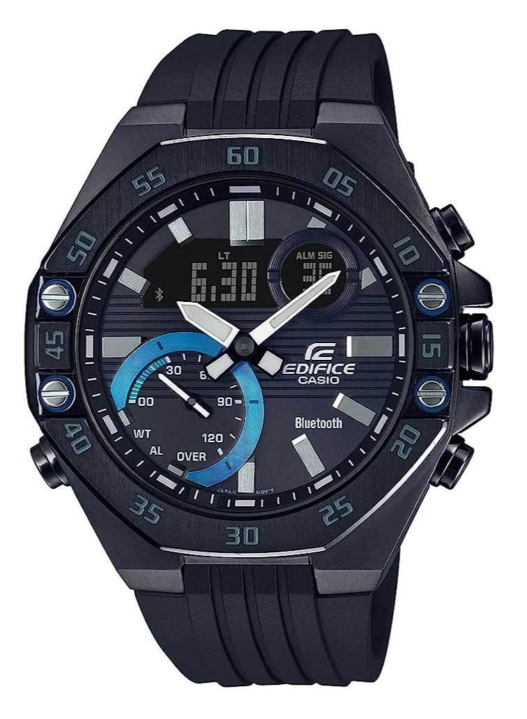 كاسيو ساعة ايديفيس ECB-10PB-1ADF بنظام توصيل بلوتوث انالوج ورقمي من كاسيو, أسود - Image 1