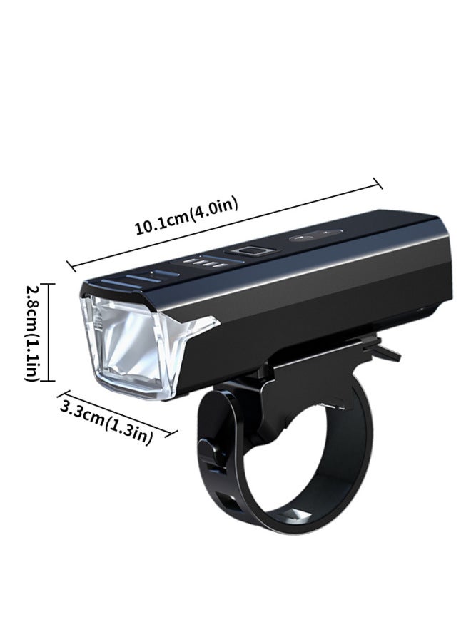 Generic Bicycle Light Night Riding Headlight Rainproof USB Charging Mountain Road Children's Bicycle Light Riding Light-Color:Q01-Bicycle Light-Power Display - Image 1