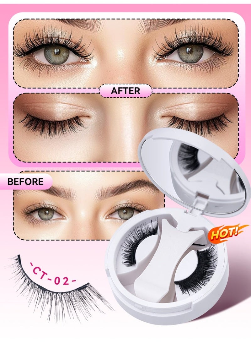 D'AMMA'N Magnetic Eyelashes with Applicator& Mirror, Reusable, Natural Look, No Glue Needed, Strong and Lightweight, Easy to Apply, Comfortable Wear - Image 2