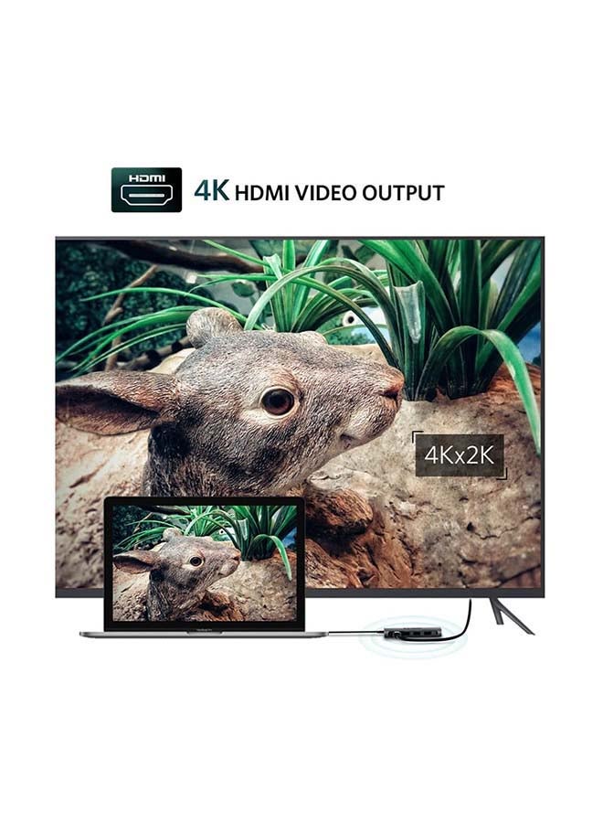 يو جرين قاعدة Type C 3.1 بمحول Hub متعدد المنافذ 8 في 1 مع HDMI بجودة 4K وقاريء بطاقة SD ومنفذ شاحن بتقنية PD وجيجابت إيثرنت و3 منافذ USB 3.0 لأجهزة ماك بوك برو وآير وآي باد برو 2021 وسامسونج وهواوي وغيرهم - Image 3