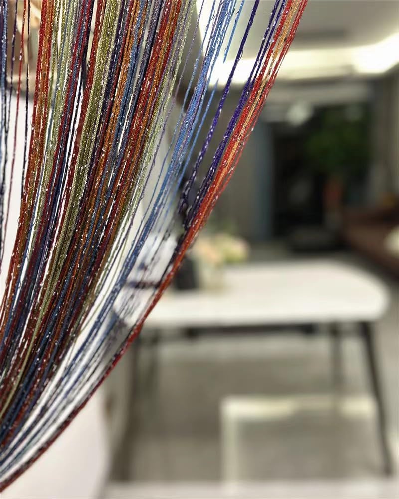 ave split Decorative Door String Curtain Wall Panel Fringe Window Room Divider Blind Divider Tassel Screen Home 100cm*200cm (Colorful18) - Image 3