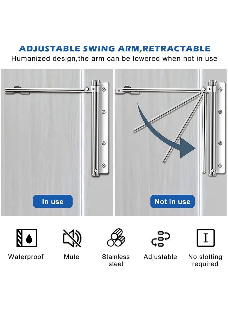 Drofail - Drofail Adjustable Spring Door Closer Automatic Door Closer Easy Installation for SelfClosing Hinged Doors SelfClosing Adjustable Automatic Door Closer - Image 1
