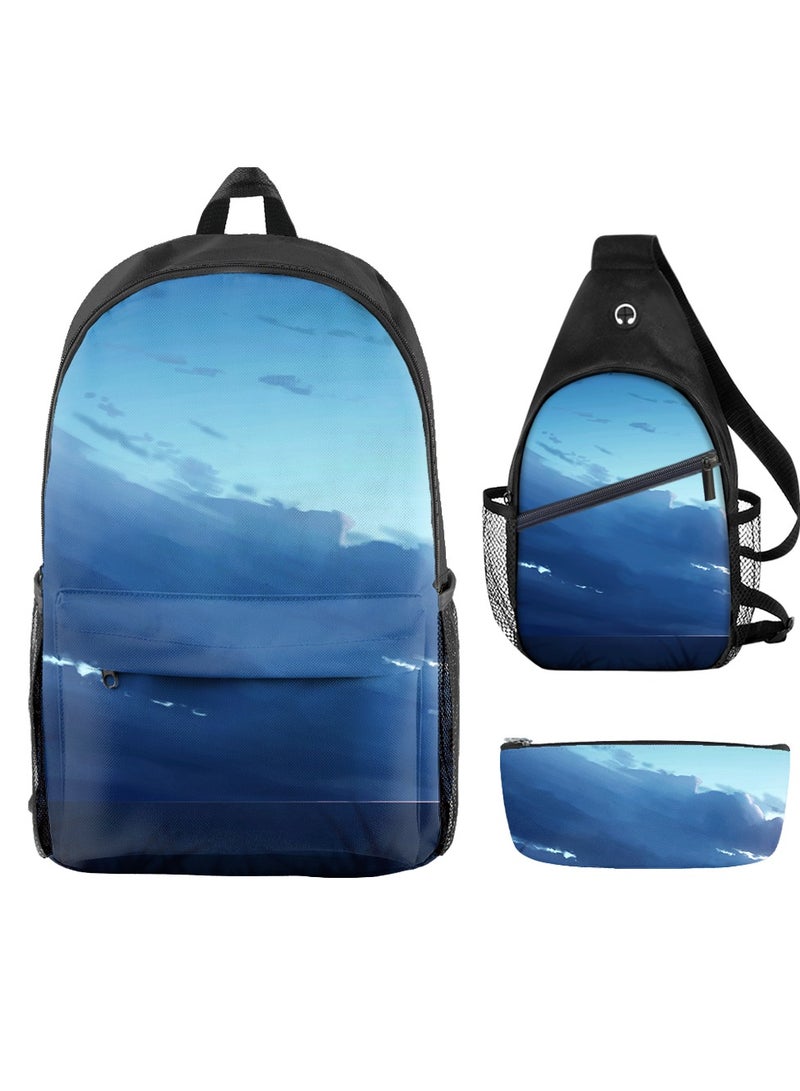 Schoolbags are available for students and adults for sports-T07-B - 1055 - Image 1