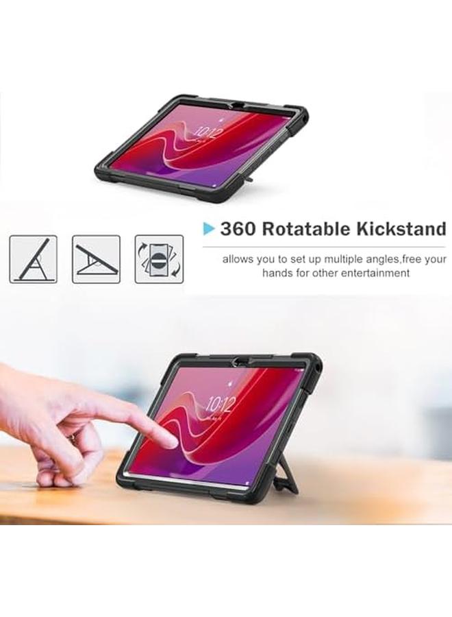 Procases Protective Tablet Case For Lenovo M11 11 Inch 2024 Rugged Heavy Duty Shockproof Rotating Kids Cover Protector For Tab Tb330Fu Tb330Xu Black - Image 2