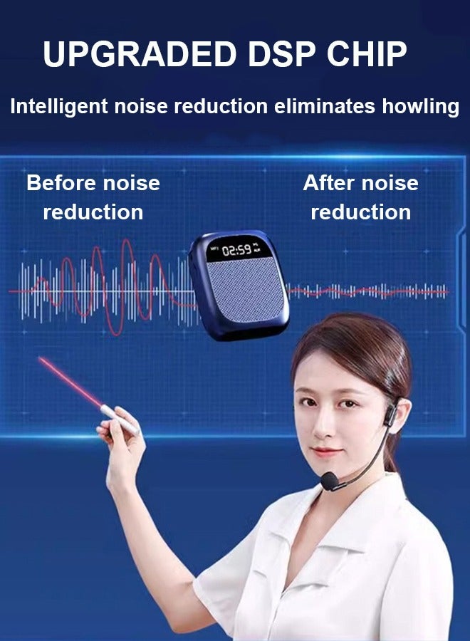 CubeG Voice Amplifier with Wired Microphone Headset ,Portable Rechargeable Microphone Speaker , Personal Microphone Speech Amplifier ,Loudspeaker for Teachers Tour Guides/Coaches Metting/Yoga/Fitness - Image 3