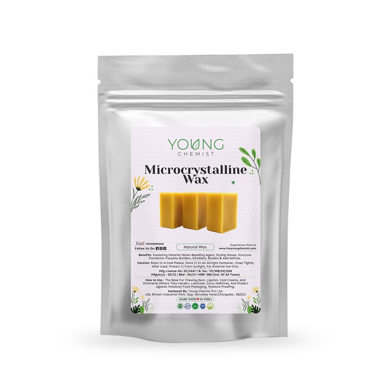 YOUNG CHEMIST Natural Unrefined Raw Microcrystalline Wax for Candle Making, Home and Kitchen Project Use and, Body Care 500 GM - Image 1