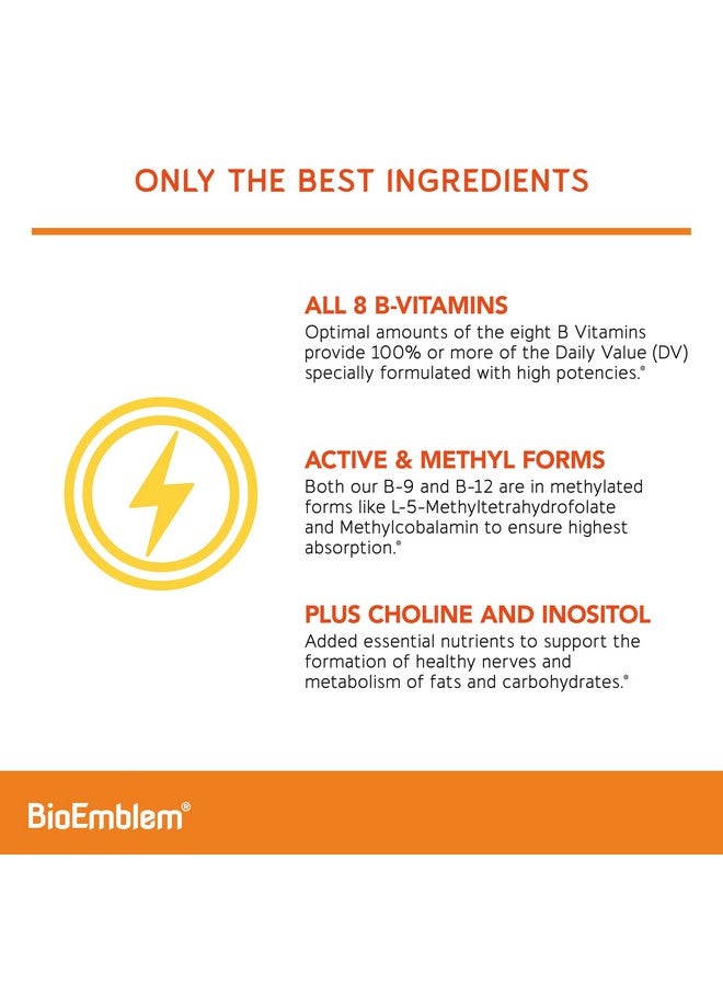 BioEmblem B Complex Vitamins | Complete B-Vitamin Formula with Active Methylated Forms | Supports Energy, Mental Clarity & Immune Health | Non-GMO, Vegan, Soy-Free, Gluten-Free |270 Capsules - Image 4