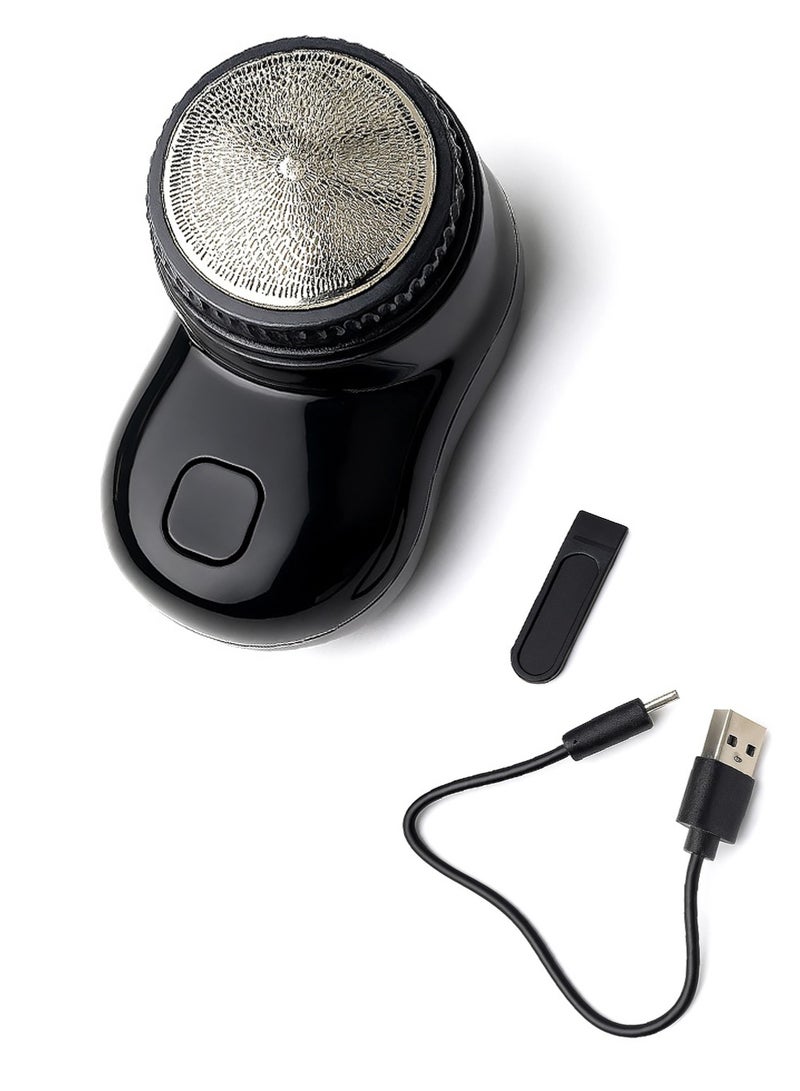 إيه جي دي ماكينة حلاقة كهربائية صغيرة محمولة دوارة، سهلة الاستخدام، وقابلة لإعادة الشحن موديل (SQ-210) أسود - Image 2