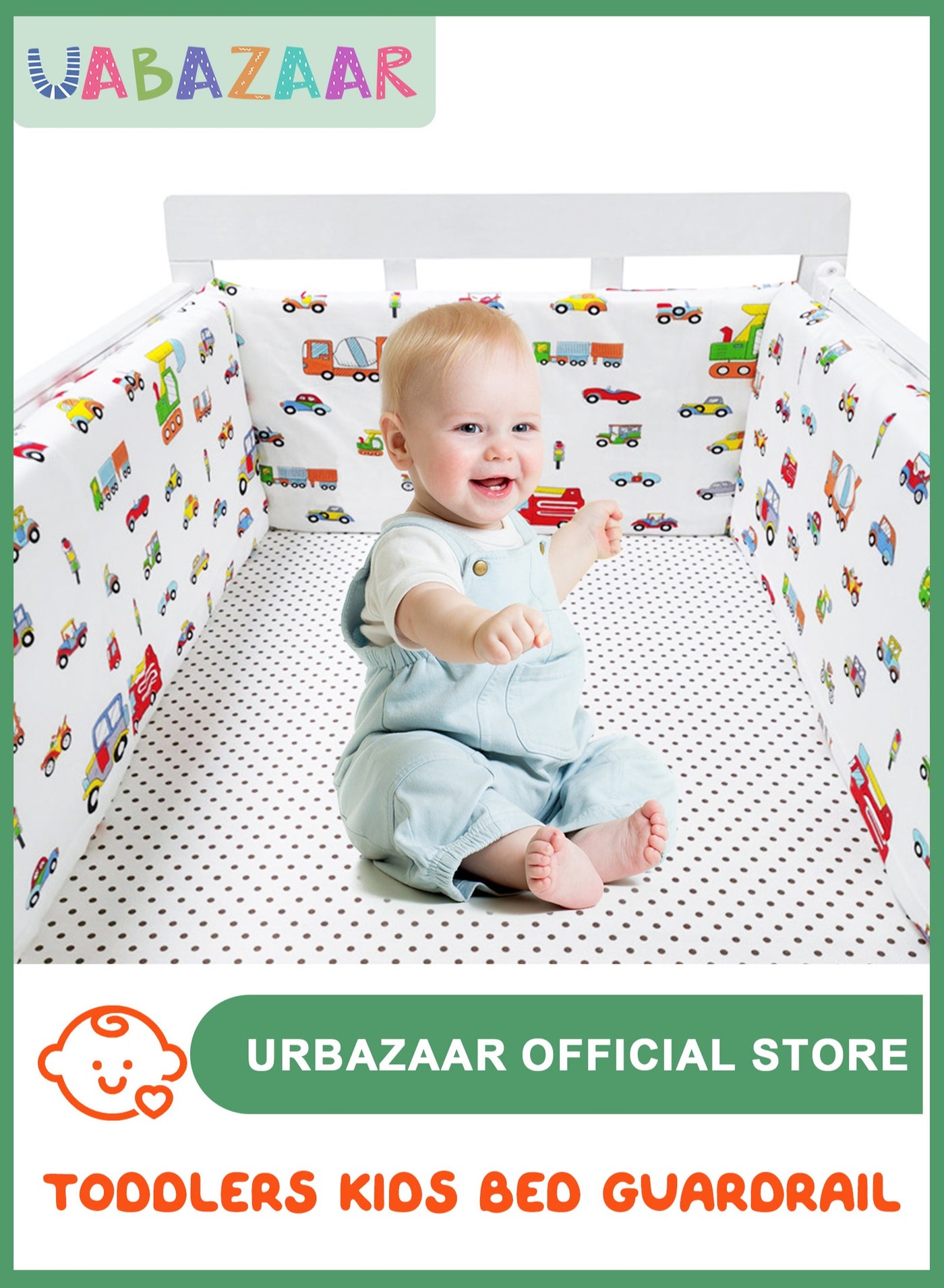 Crib Bumper Breathable Cot Bumper Breathable Mesh Cot Liner Crib Rail Cover Baby Crib Bumper Baby Boys Girls Nursery Breathable Crib Bedding Baby Bed Bumper 130x30x3.5cm