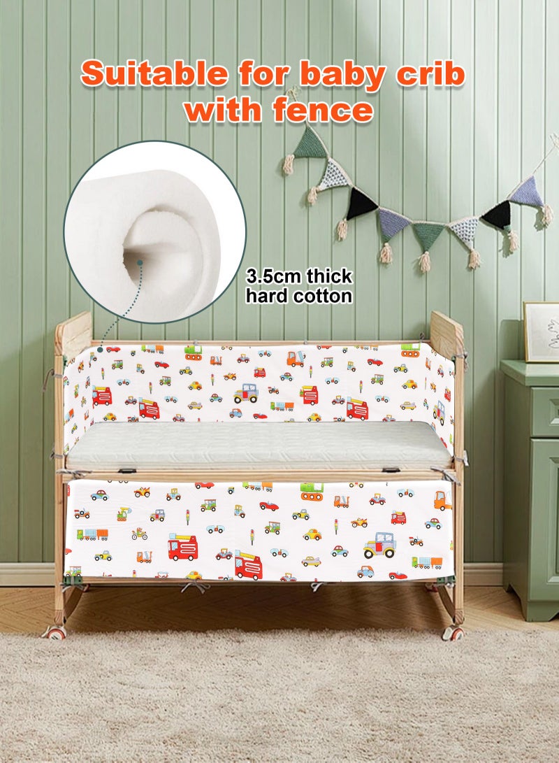 URbazaar Crib Bumper Breathable Cot Bumper Breathable Mesh Cot Liner Crib Rail Cover Baby Crib Bumper Baby Boys Girls Nursery Breathable Crib Bedding Baby Bed Bumper 130x30x3.5cm - Image 3