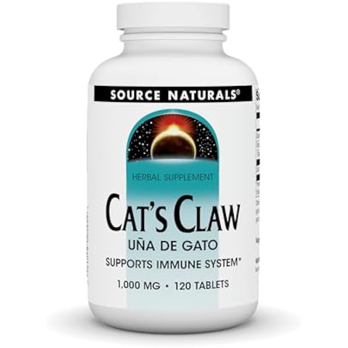 Source Naturals Cat's Claw Bark UNA de Gato 1000 mg Dietary Supplement - Supports Immune System - 120 Tablets - Image 1