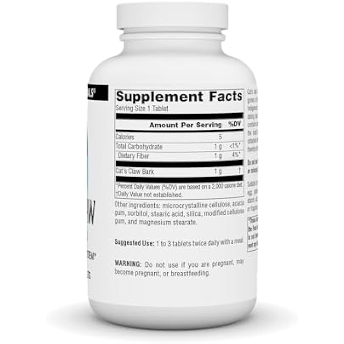 Source Naturals Cat's Claw Bark UNA de Gato 1000 mg Dietary Supplement - Supports Immune System - 120 Tablets - Image 2