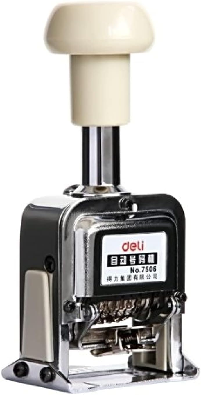 Deli E7506 Numbering Machine Very Clear Number Marking With Integrated Ink Pad E7506-