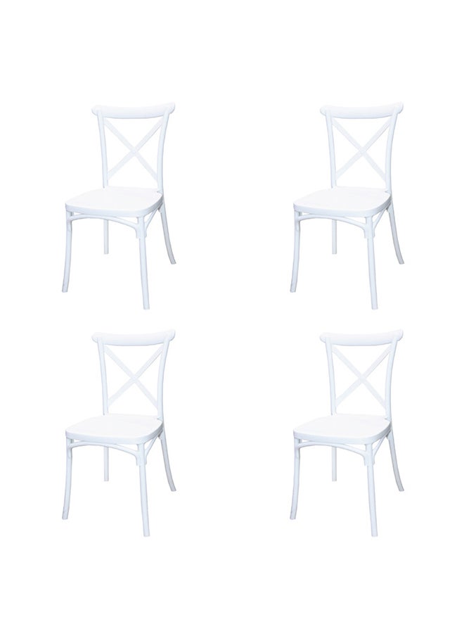 JILPHAR FURNITURE Jilphar Polypropylene Cross Back Dining Chair 1310B set of 4pcs 