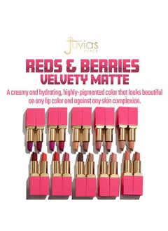 Juvia's Place Reds & Berries Velvety Matte Lipsticks The Berries Frenemy - Blackened Berry, Soft-Matte Lipstick, Hydrating, Highly Pigmented, Creamy, Smooth, and Long-Lasting  - Image 2