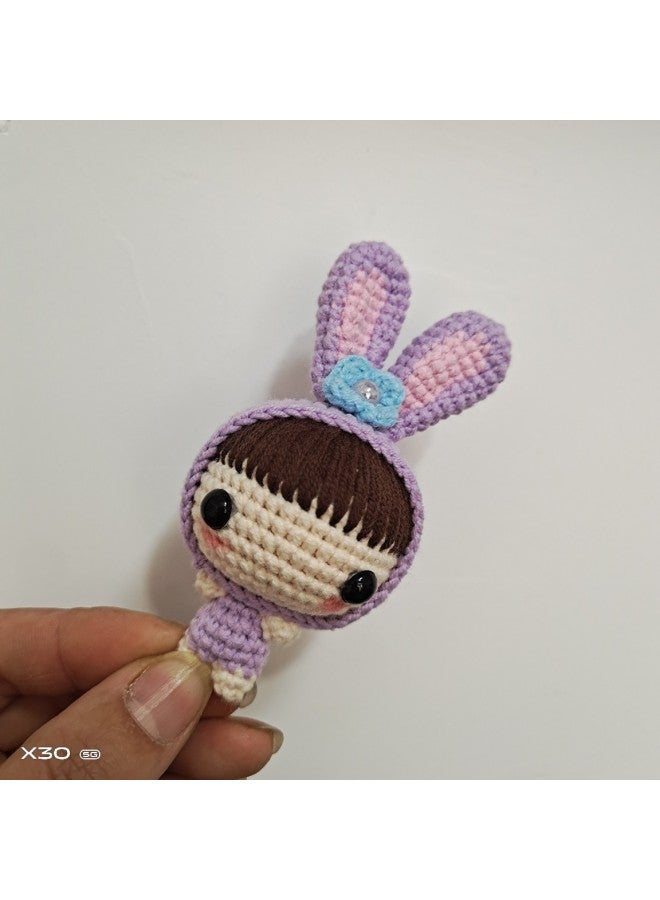 Finished Handmade Crochet Knitting Wool Dress Doll Handmade Knitting Wool Doll Pendant Doll-Color:Pikachu