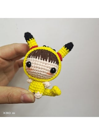 Finished Handmade Crochet Knitting Wool Dress Doll Handmade Knitting Wool Doll Pendant Doll-Color:Pikachu - pzsku/Z3AA309D6B2600C4538C5Z/45/1746206654/62a59471-99fe-4385-9856-d627dedad84d