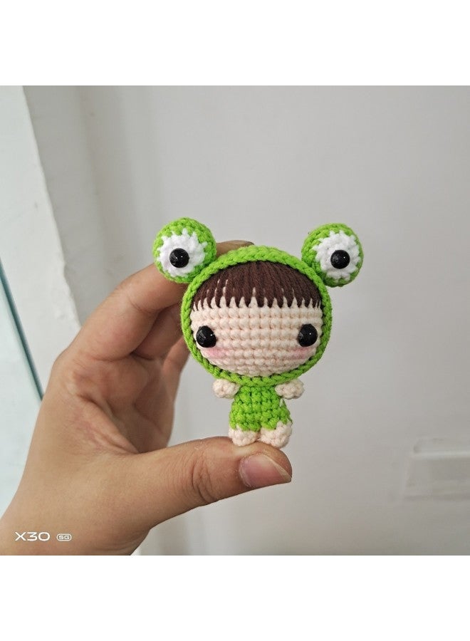 Finished Handmade Crochet Knitting Wool Dress Doll Handmade Knitting Wool Doll Pendant Doll-Color:Pikachu