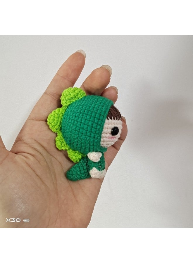 Finished Handmade Crochet Knitting Wool Dress Doll Handmade Knitting Wool Doll Pendant Doll-Color:Pikachu