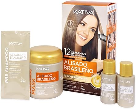 KATIVA Brazilian Straightening Kit Professional Home Straightening Treatment Up to 12 Weeks Shelf Life Keratin Straightening Vegetable Keratin Formalol Free Easy to Use Orange 044 kg - Image 4