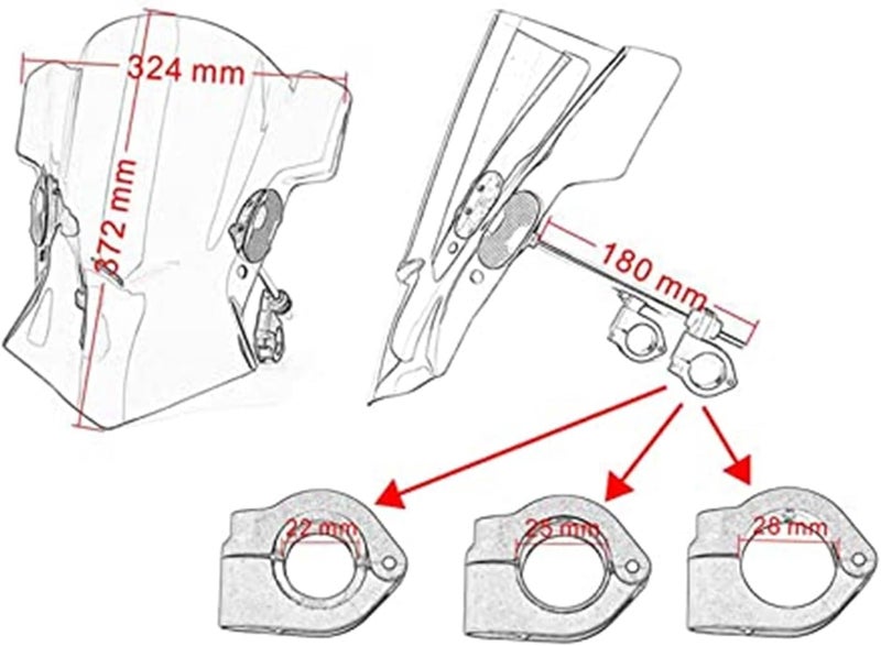 Vuzmode Motorcycle Windscreen Spoiler - Image 2