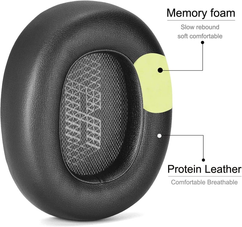 Street27® Ear Pads Replacement Compatible with E65 (E65BTNC)/Live 650 (650NC 650BTNC)/Live 660 (660NC 660BTNC)/Duet NC Over-Ear Headphones, Soft Protein Leather, Noise Isolating Memory Foam Earpads Cushions - Image 2