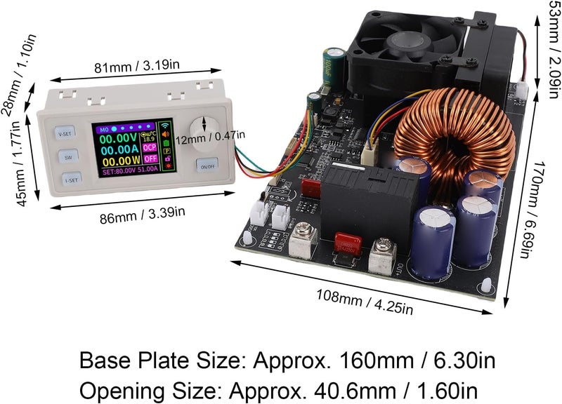 Hilitand Adjustable DC Power Supply 0-80V 0-50A 4000W with Digital Display for LED Driver and Lab Equipment Testing - Image 2