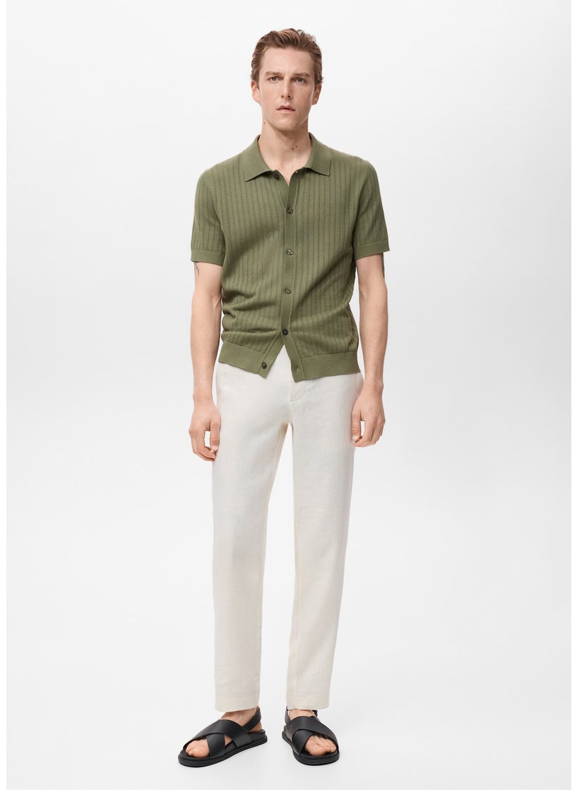 Mango Man Open Work Detailed Shirt  - Image 4