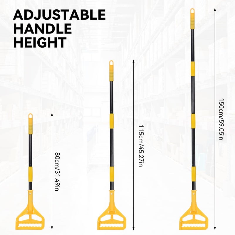 BeiLan Mop Handle Commercial Heavy Duty - 57 Inch Industrial Metal Mop Stick Replacement for Floor Cleaning - Professional Mops Head Replacement Holder - Image 4