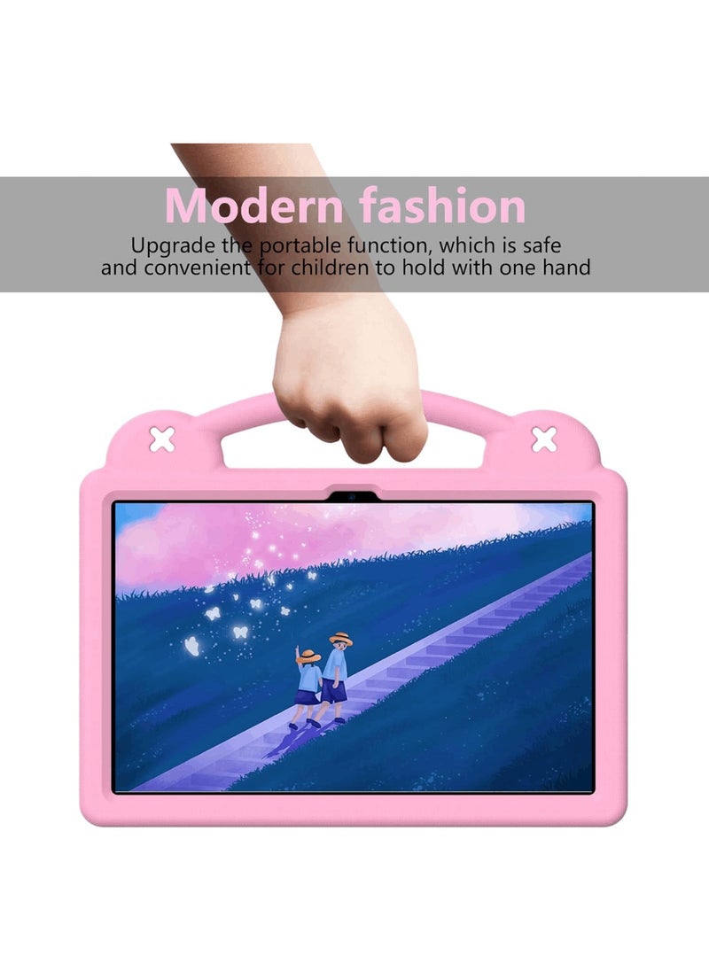 Kid Case Compatible with Honor Pad X9 11.5 Inch, DIY Accessories for Kids, Shockproof Case with Pencil Holder, Shoulder Strap and Handle Stand (Pink)