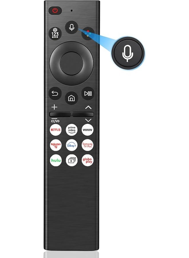 Replacement Voice Remote Control, Compatible with All Samsung Curved Frame, QLED, LCD 8K and 4K Smart TVs, with Voice Control Function