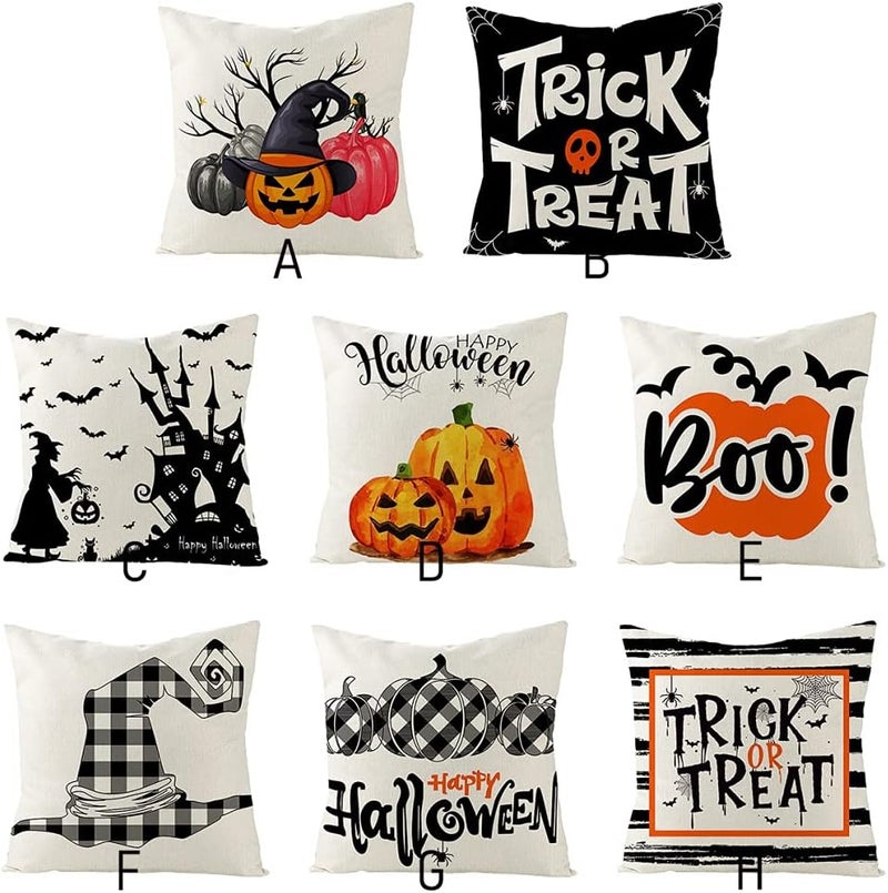woobles Halloween Polyester Print Pillowcase, Halloween Linen Hockey Pillow Covers,Car Sofa Cushion Cover Super Soft And Comfortable Easy To Clean - Image 2