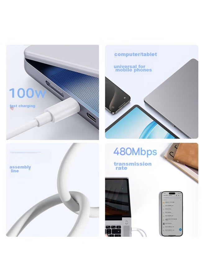 KOVOL Dual Type-c Data Cable 100w 88w 66w Charging Cable Compatible With Ipad, Iphone, Apple 16/15 Pro Max, Huawei Mate60 P+ P50 - Image 3