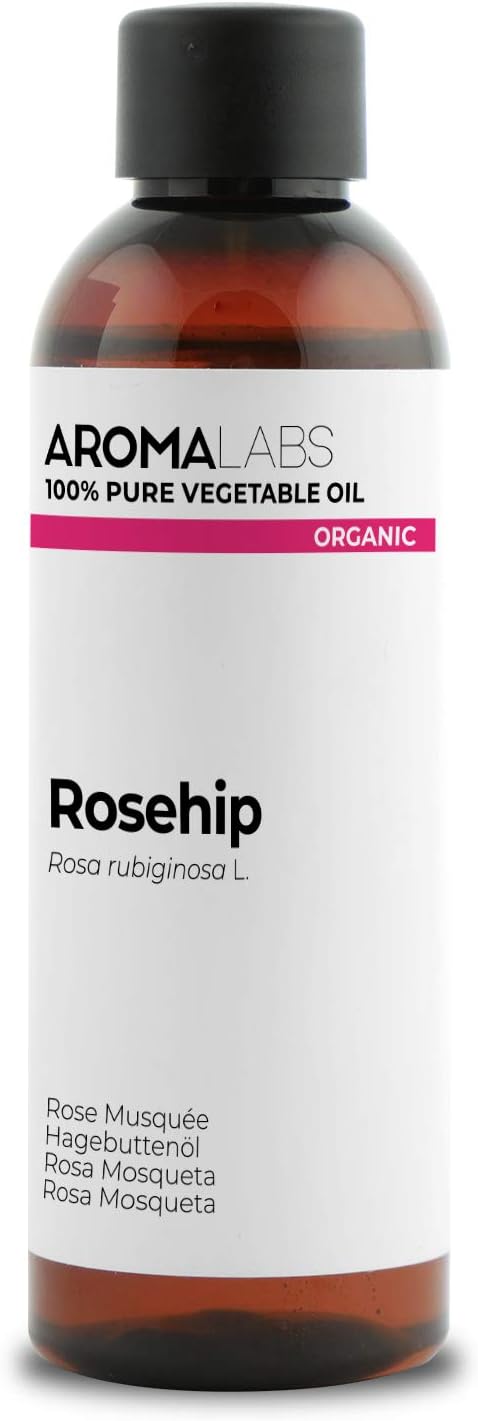 ORGANIC ROSEHIP Oil 100mL 100 Pure Natural Cold Pressed and Cosmos Certified AROMA LABS French Brand