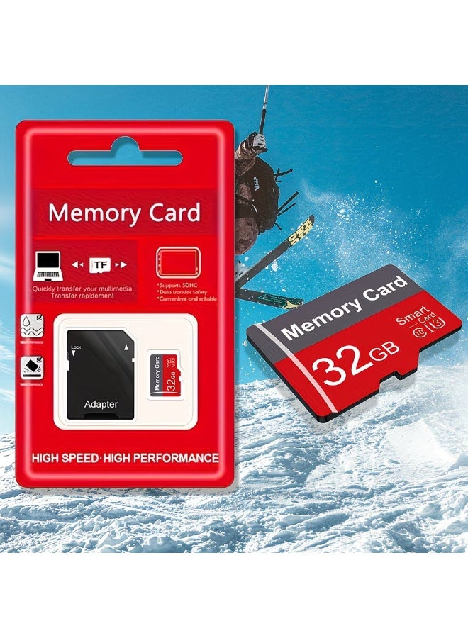 FUDIYA 1pc Memory Card 64GB 32GB 16GB with Adapter, High Speed Flash TF Card 8GB , A1 C10 Memory TF Card for Tablet/Camera/Mobile Phone/Laptop/Pc/Car Audio/Game Console/Audio -Store Your Files Securely! - Image 1