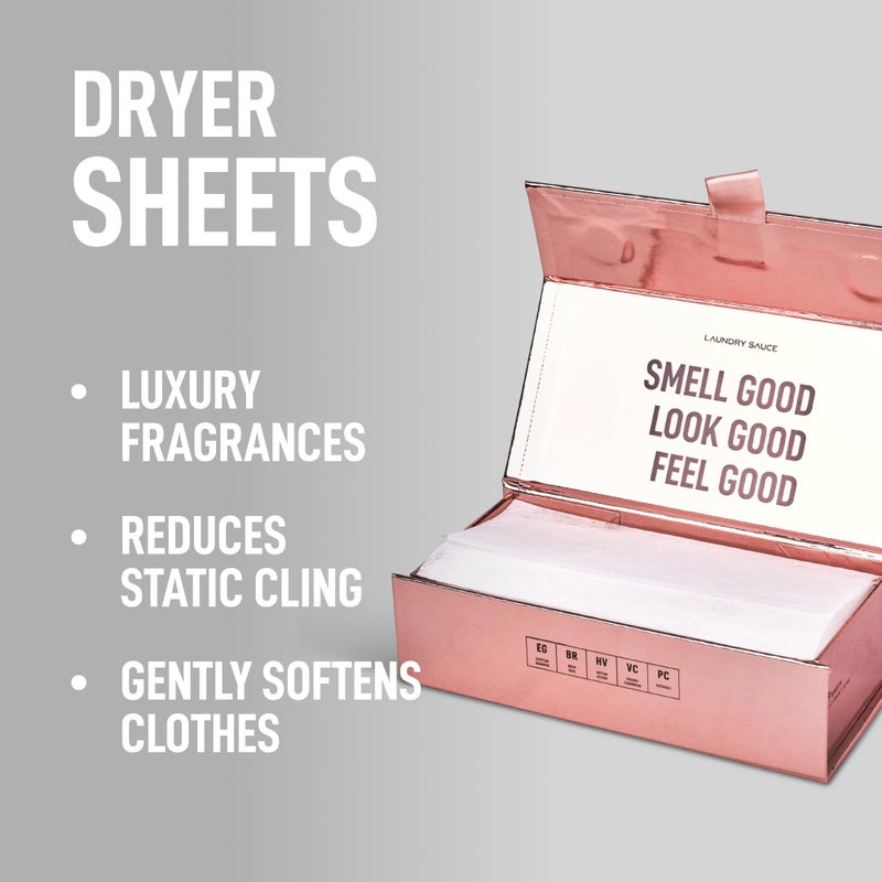 Laundry Sauce - Laundry Dryer Sheets (Egyptian Rose), Luxury Fragrance, Contains Essential Oils, Softens Fabric, Removes Static Cling, Eco-Friendly Packaging, Travel Friendly, 69 Count - Image 2