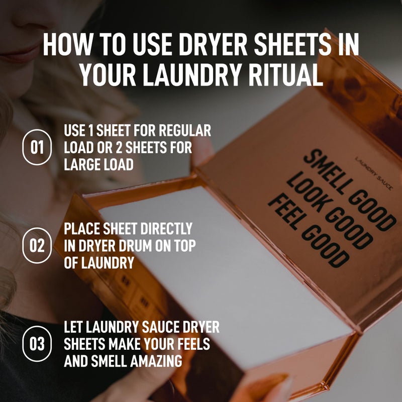 Laundry Sauce - Laundry Dryer Sheets (Egyptian Rose), Luxury Fragrance, Contains Essential Oils, Softens Fabric, Removes Static Cling, Eco-Friendly Packaging, Travel Friendly, 69 Count - Image 4